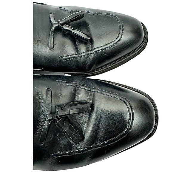 Hanover 3596 Master-Flex Black Men’s Calf Tassel Loafers Size 7.5 EEE Vintage - Picture 9 of 12